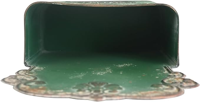 All Chic Set of 2 Metal Hanging Wall Planters Outdoor Indoor Mail Wall Mounted Planter Antique Shabby Chic Wall Decor (Green)