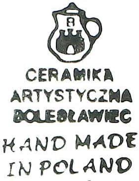 Blue Rose Polish Pottery - Brown Athena Watering Can - 8" Tall - Polish Pottery Watering Can, for The Garden, Patio or Indoor Décor