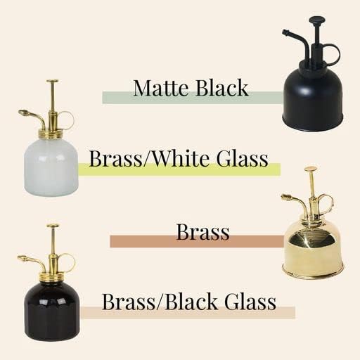 Modern Sprout Plant Mister, 8 oz Indoor Watering Can, Aesthetic Plant Sprayer & Water Mister Spray Bottle, Garden Watering Can for Seed Starting, Vintage-Inspired Gift for Green Lovers - Brass