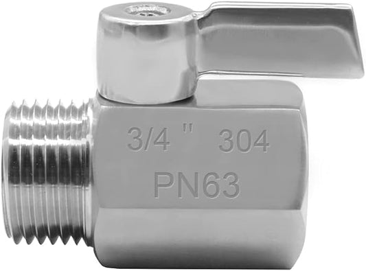 beduan Stainless Steel 3/4" Shut Off Valve GHT Thread Garden Hose Heavy Duty Connector