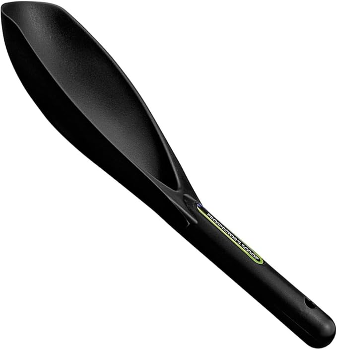 SE Black Prospector's Scoop - 12.5" Heavy-Duty Plastic Tool for Metal Detecting, Gold Panning, Treasure Hunting, and Gardening