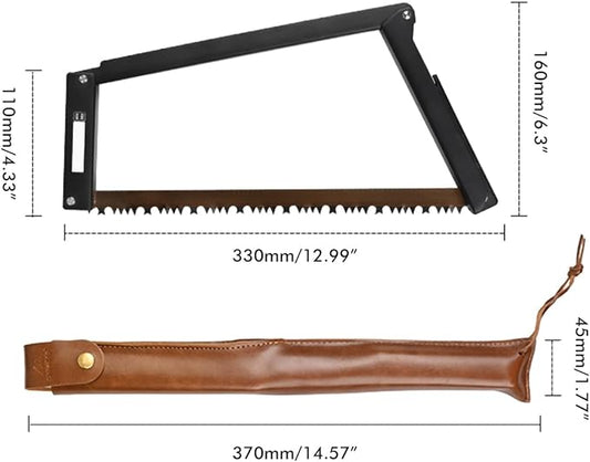 13 Inch Folding Bow Saw Folding Hand Saw,Multifunctional Rectangular Hand Saws for Wood, Bone, Tree Pruning, Camping, Folding Handsaw, Rectangular Saw for Outdoor Camping (black)