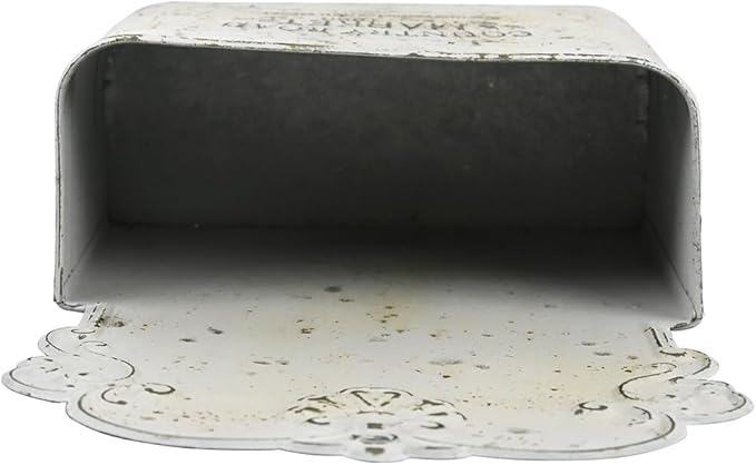 All Chic Set of 2 Metal Hanging Wall Planters Outdoor Indoor Mail Wall Mounted Planter Antique Shabby Chic Wall Decor (White Gold)