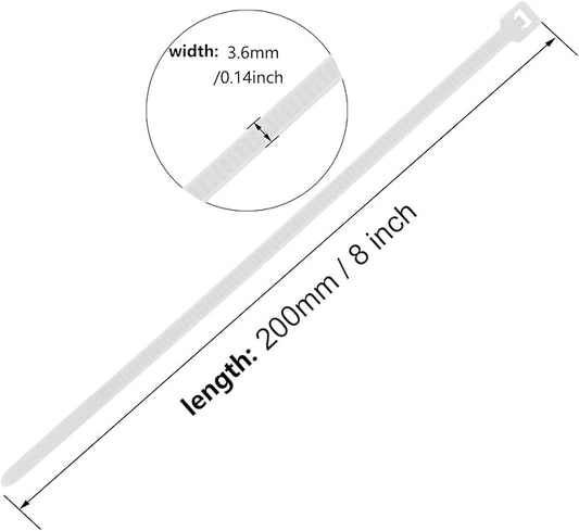 8 Inch Pink Zip Tie 1000 PCS, 40 Lbs - Small to Medium Zip Tie, Nylon PA66 UV Resistant Cable Tie Heavy Duty for Indoor and Outdoor Use - Ideal for bundling and securing objects