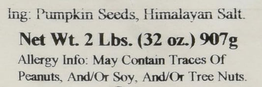 Dry Roasted Pepitas/Pumpkin Seeds with Himalayan Salt (2 Lbs.) - Roasted to Perfection in Small Batches for Added Freshness - Vegan & Keto Friendly - Farm Fresh Nuts Brand