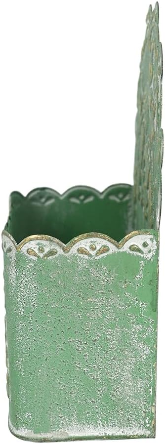 Decorative Hanging Wall Basket Wall Planter for Indoor Planters Shabby Chic Decor Green Wall Planter Holder Metal Hanging Planter Wall Mounted Planter for Farmhouse Garden Wall Decor