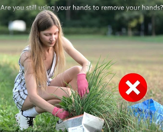 Weed Removal Tool, 2025 New Garden Weeding Tools Manganese Steel Hand Weeder Tool with Handle, 5 Teethes Dual Purpose Manual Weeders Tool Weed Pulling Tool for Garden (Black)