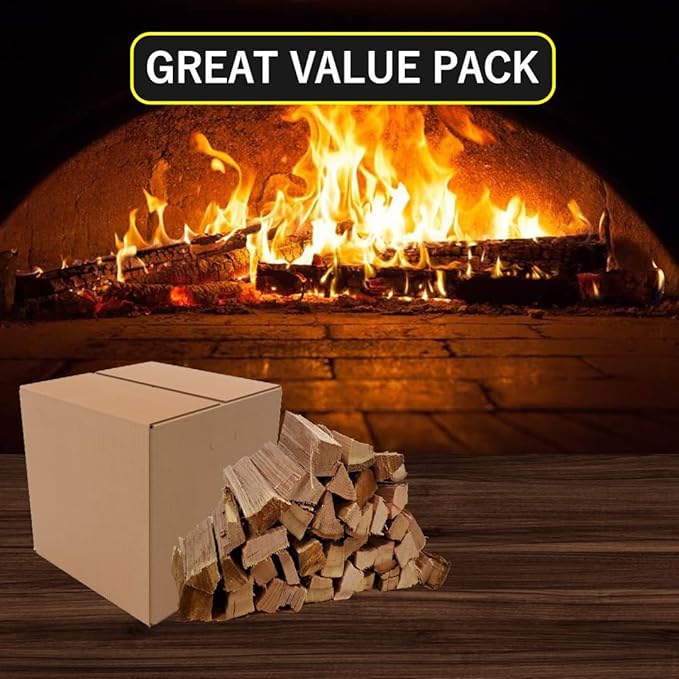 Old Potters Kiln Dried Pizza Oven Cooking Logs, Approx 12 lbs, Wood Logs for Pizza Ovens, Grills and Smokers, Solo Stove Mesa XL, Oak~ 6 Inch Mini Log, Product of USA (790 Cubic Inches)