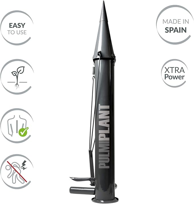 Kamikaze Bulb Planter Tool - Heavy Duty Vegetable Bulb Planter for Soft Loam Soil, Durable Double Handle with Reinforced Tip. Professional Grade Steel Garden Tool, Easy Use for Planting Bulbs