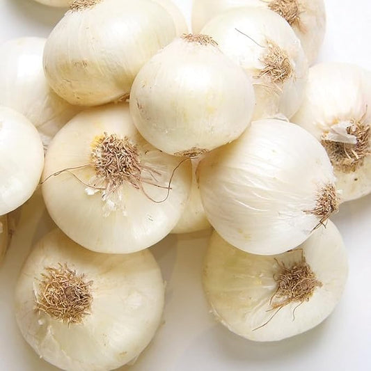 100 White Onion Bulbs for Planting, Onion Sets Fresh Bulbs Seeds for Growing