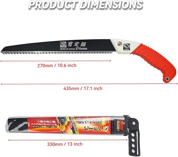 Hand Saws Hamind 10-Inch Pruning Saws | Tree Saw Designed for Single-Hand Use | SK5 Steel Curved Blade Hand Saw | Cuts Branches up to 7" in Diameter