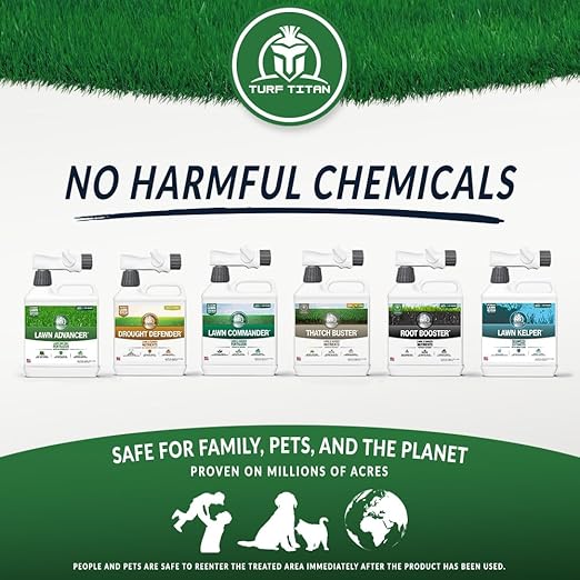 Turf Titan Root Booster – Grass Probiotic & Garden Booster – Natural Liquid Probiotic for Lawn Care – Green Lawn Enhancer for Yard Maintenance – Covers up to 8,000 Sq Ft