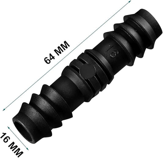 Maitys 8 Pieces 1/2 Inch Drip Irrigation Fittings Parts Soaker Hose Repair Kit Inline Barb Drip Irrigation Hose Connectors Plastic Tubing End Stop for Garden Lawn Sprinkler Systems(Joiner)