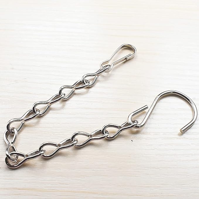 YINGFENG 10 Pack 9.5 Inch Silver Hanging Chains for Hanging Bird Feeders, Bird Houses, Planters, Baskets, Birdbaths, Lanterns, Wind Chimes, Billboards, Signs and Ornaments
