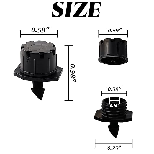 GXXMEI 150PCS Adjustable Drip Irrigation Emitters, 1/4Inch Adjustable Micro Drip Irrigation System Watering Sprinklers Anti-Clogging Emitter Dripper Black Garden Supplies