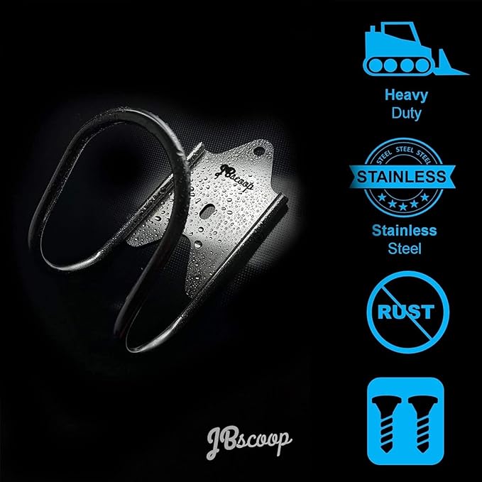 JBscoop Stainless Steel Garden Hose Hanger, Heavy Duty Wall Mount Holder (1, 80 Foot)