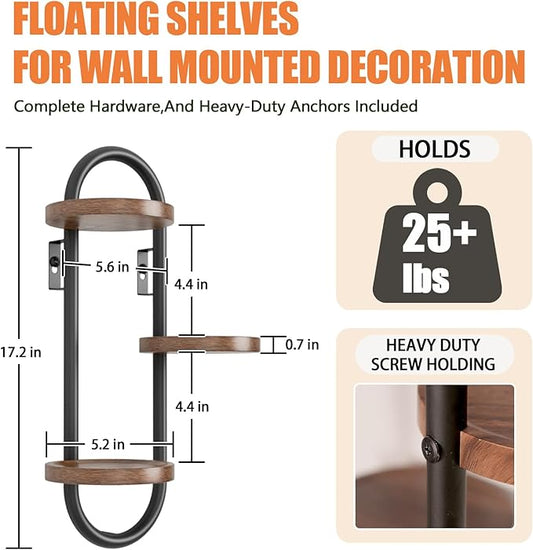 Wall Mounted Plant Stands for Indoor Plants, Window Plant Shelves, Plant Wall Mount Holders Indoor Decor Hanger, 3 Tiered Hanging Plant Stands, Home Office Living Room Decor