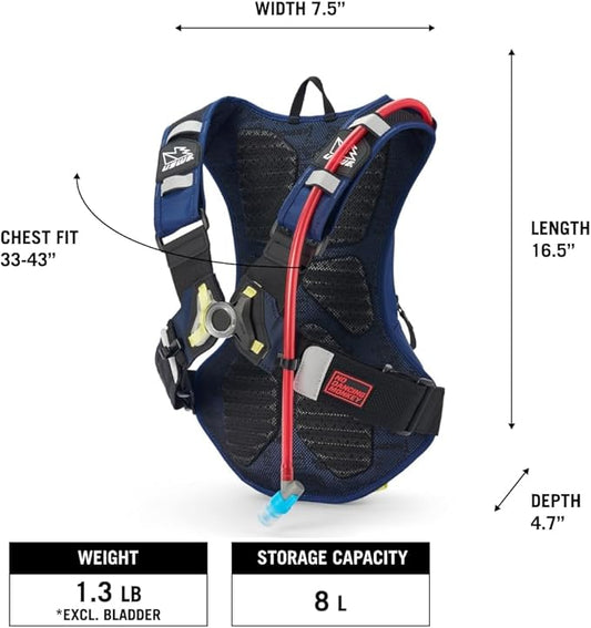 USWE Outlander Hydration Pack with Water Bladder, Hydration Backpack - Backpack for Cycling, MTB, Trail Running & More