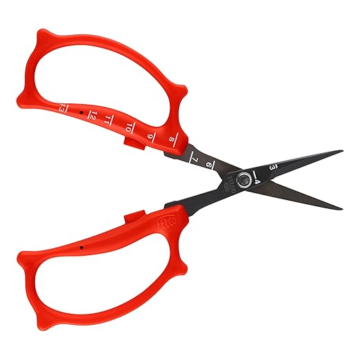 Felco 420 Trimming Scissors – 6.1" Garden Clippers with Fine Tip & Non-Stick Blade | Pruning Shears for Gardening | Garden Scissors for Plant with Stainless Steel Blade, Built-In Ruler
