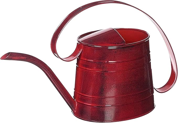 Headwind Danbury Vintage Watering Can – 1/2 Gallon Cayenne Red Decorative Galvanized Large Metal Watering Can Planter for Outdoor & Indoor – Antique Style by Robert Allen