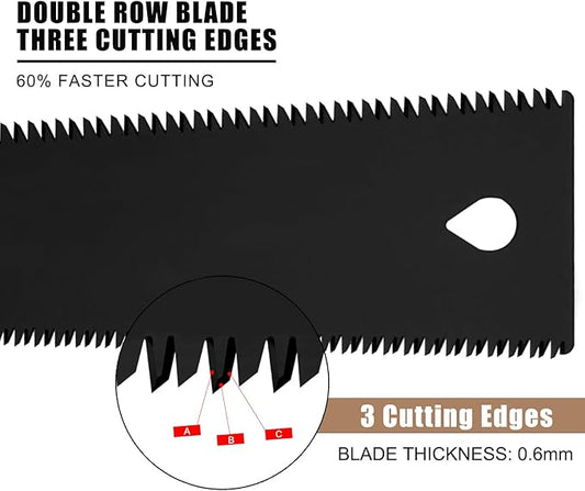 Folding Hand Saw - 5.5inch, 11TPI Pruning Saw with Smooth Cuts & Flush Cut Feature for Camping and Gardening