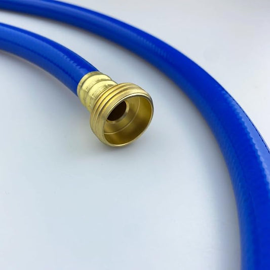 PVC Garden Hose 1/2 Inch Green Heavy Duty Water Hose with Solid Brass Fittings,No Leaking, Flexible,for outdoors,Lawns,Patio (2 FT, Blue, Brass Fittings)