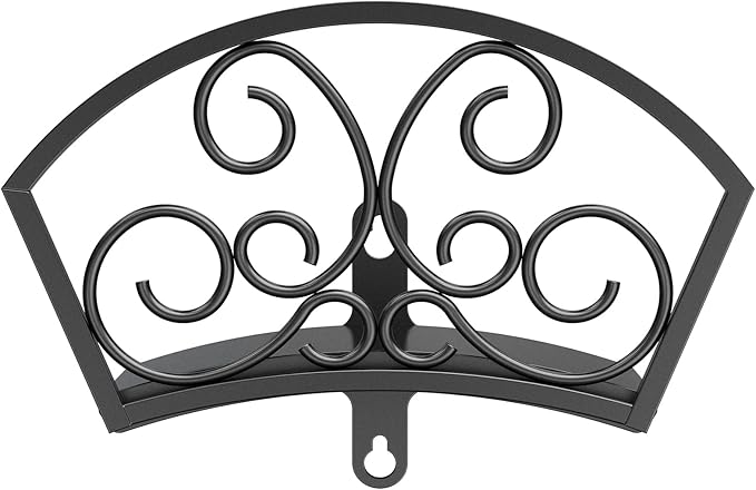 GOFORWILD Garden Hose Holder, Decorative Hose Butler Sturdy Water Hose Rack, Durable Wall Hose Hanger, Holds 125-Feet of 5/8-Inch Hose, Hose Reel, Made of Gauge Steel, 7019