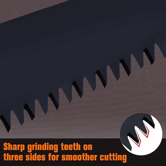 8Inch Folding Saw Camp Saw Folding Heavy Duty Rugged Blade Hand Saw Pruning Saw with Ergonomic Non-Slip Handle Design for Camping, Gardening, Hunting,Cutting Wood, PVC, Bone