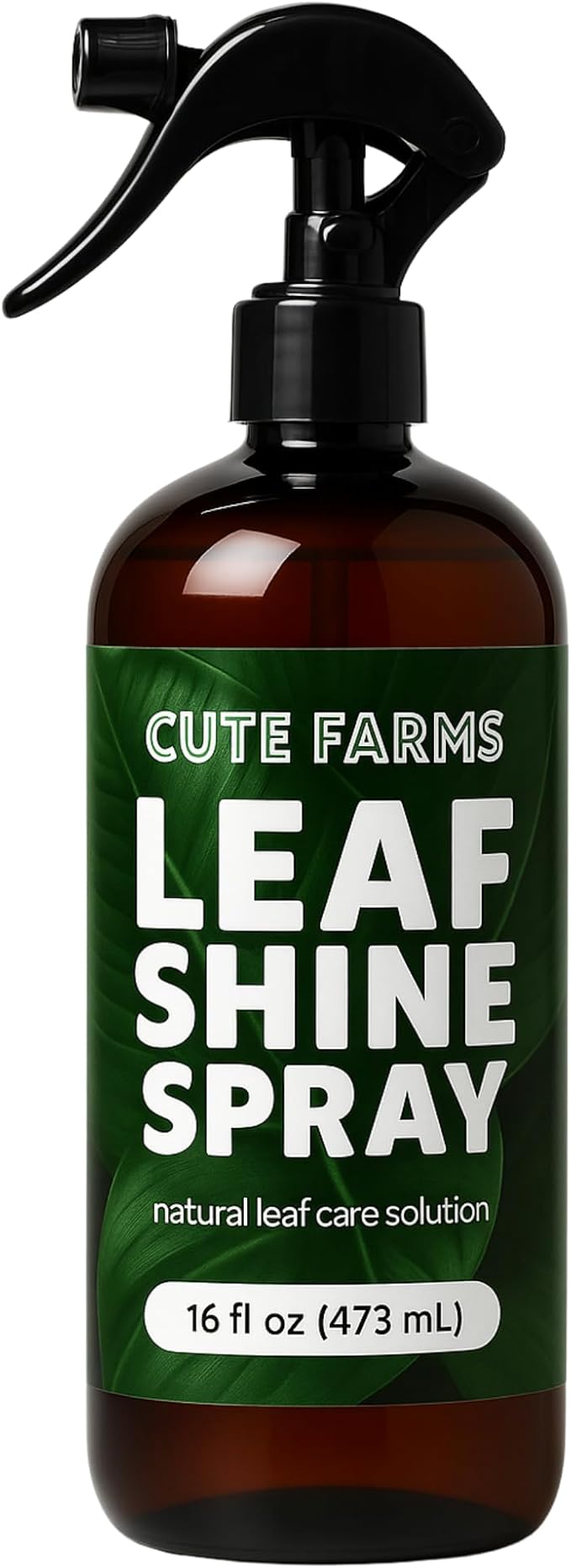 Leaf Shine Spray (16 FL OZ) for Indoor & Outdoor Plants - Natural Plant Leaf Spray with Neem Oil + Essential Oil - Ready to Use Formula - Makes Leaves Shiny, Vibrant & Healthy - Cute Farms