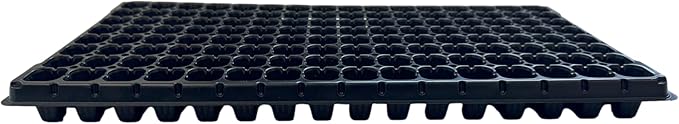 128 Cell Seedling Plastic Nursery Trays, 10 Pack, Thick Durable Germination Plug Trays, 1280 Cells Reusable Plant Propagation