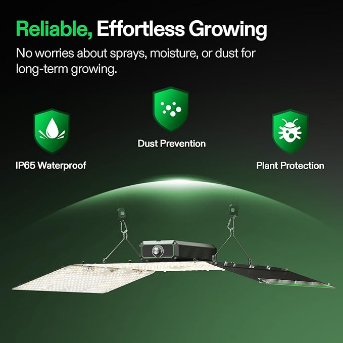 VIVOSUN VS4000 LED Grow Light with Full Spectrum Diodes & Brand Driver Dimmable Sunlike Lights for Seedling Veg & Bloom Plant Grow Lamp for 4x4/5x5 Grow Tent