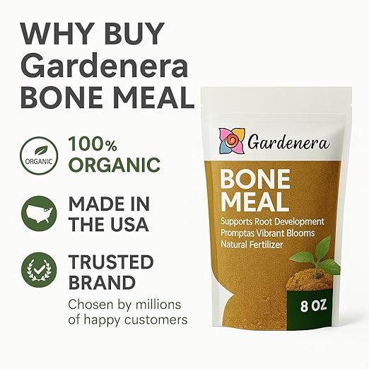 ππππππππππ Organic Bone Meal Fertilizer by Gardenera (4-12-0 NPK) All-Natural Plant Food Source of Nitrogen and Phosphorus for Bulbs, Gardens, Potted Plants, Trees, and Shrubs - 5 QUARTS