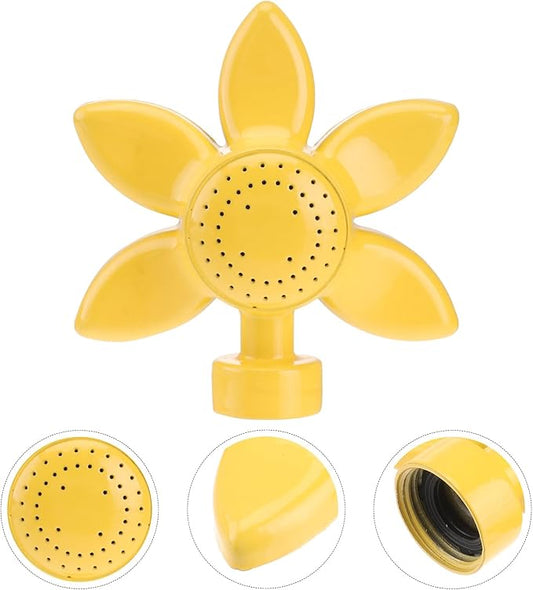 Lawn Sprinkler, 4.3 inch Yellow Flower Design, 2-Pack, Metal Spot Sprinklers for Small Lawn Areas, Kids Play