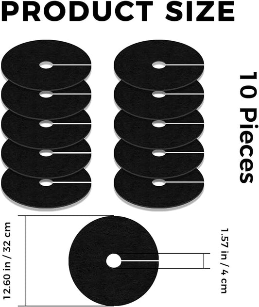 Tree Mulch Ring, 10 Pack 12.6" Non-Woven Plant Soil Protector Ring, Reusable Mulch Carpet, Degradable Weed Control Fabric Mat for Landscaping Weed Control Root Protection, Tree Barrier Ring