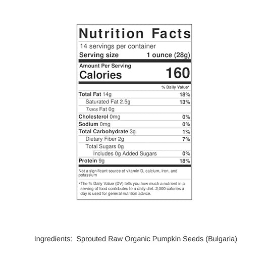 Lark Ellen Farm Sprouted Organic Pumpkin Seeds – Raw, Unsalted, Air-Dried Pepitas for Snacking, Salads, Trail Mix – USDA Organic, Non-GMO, Vegan, Gluten-Free, Resealable Bag (14 oz, 3-Pack)