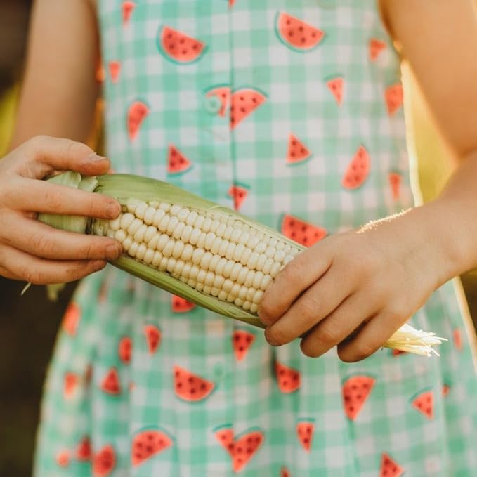 Howling Mob Heirloom Sweet Corn - 50 Seeds - Rare Heirloom Sweet Corn Variety, Sweet White Kernels, Non-GMO Heirloom Sweet Corn Seeds for Planting in The Home Garden, Thresh Seed Company