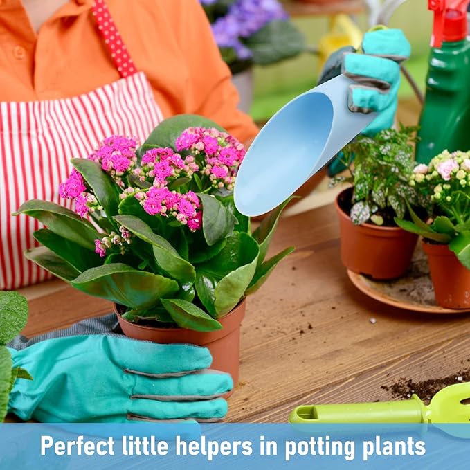 Coitak Bonsai Soil Scoops, 5 PCS Plastic Garden Soil Scoops, Colorful Small Soil Scoops, Gardening Tools