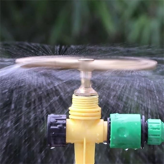 3/4 Arm Automatic Rotary Sprayer, Automatic Rotary Whirling Sprinklers for Plants 360 Degree Rotation Irrigation System Sprinkler Head Spray Diameter of 7-11 Meters for Garden Yard Lawns (2PCS)
