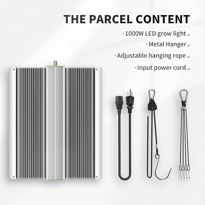 BESTVA BP1000 Dimmable LED Light, Full Spectrum Plant Lamp for Indoor Seed Starting, Seedlings, Vegetables & Household Plants