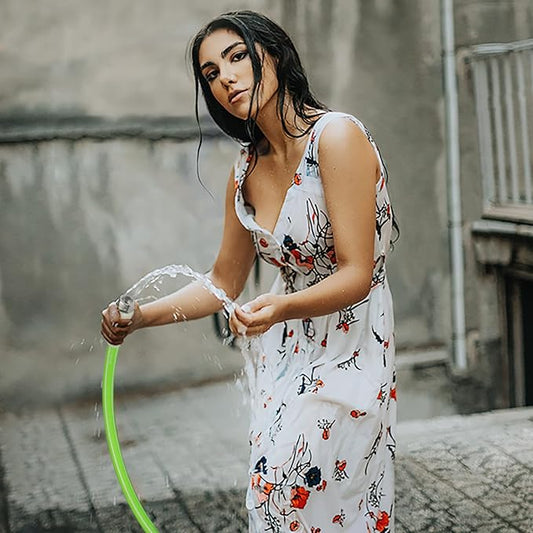 Fevone Garden Hose 50 ft., Lightweight Hybrid Water Hose, Flexible and Durable, Leak-Free Connections