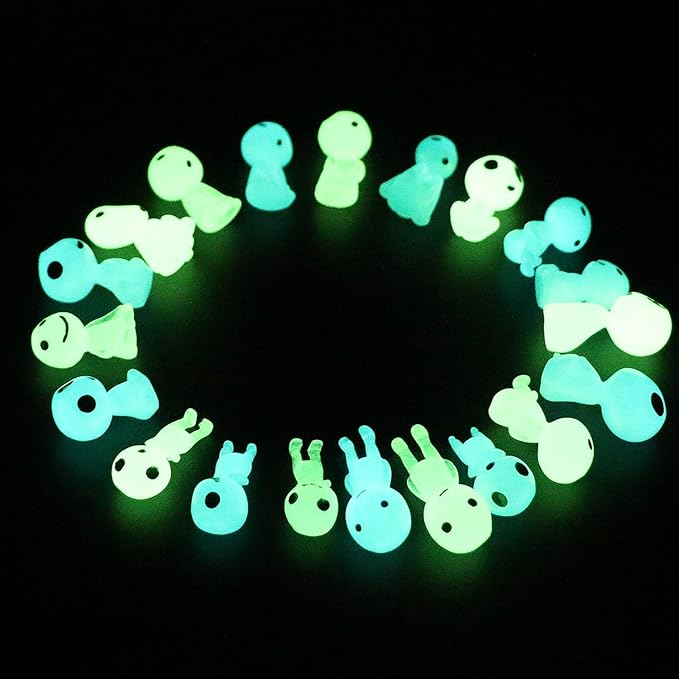 Fairy Garden Accessories Tree Elves Easter Egg Fillers Glow in Dark Basket Stuffers Garden Alien Decor Miniature for Micro Landscape Outdoor Status Patio Lawn Yard Kit