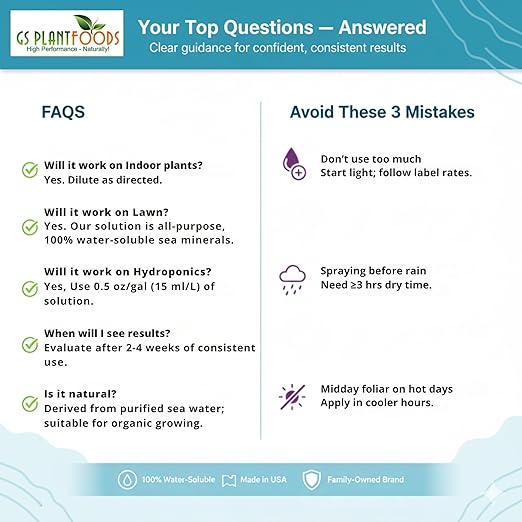 Ocean Magic Sea Mineral Fertilizer by GS Plant Foods(1 Gallon) - Soil Mineral Health Improvement Liquid Concentrate - Sea Minerals for Lawn and Turf, Gardens & House Plants