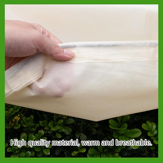 Plant Cover Freeze Protection, Winter Plant Covers, Plant Frost Cover, Tree Plant Freeze Protection Covers, Planter Plant Winter Frost Blanket with Zip Drawstring,2 Pack (39.3x17.7x15.7INCH)