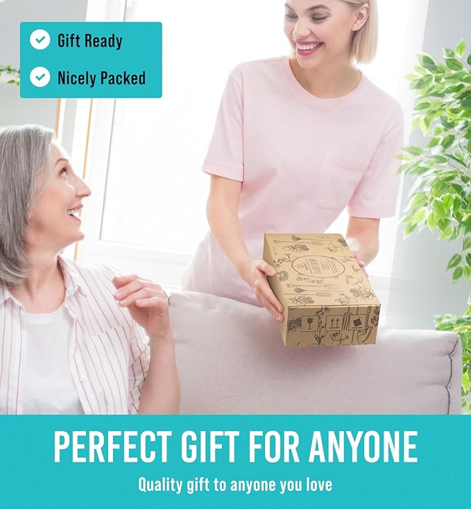 Heavy Duty Garden Tools 22 Pieces Floral Set - Rust Proof, Non-Slip, Durable Gardening Supplies - Ergonomic Hand Tools - Ideal Gardening Gifts for Women, Men Mom, Dad