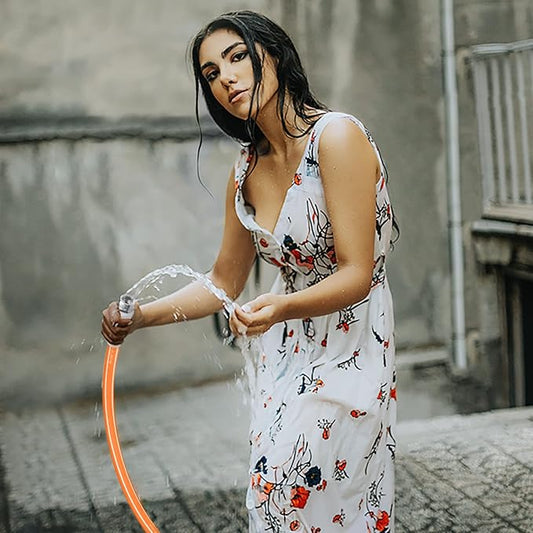 Fevone Garden Hose 75 ft., Lightweight Hybrid Water Hose, Flexible and Durable, Leak-Free Connections