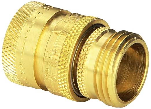 Dramm Hose Quick Disconnect Set Heavy Duty Brass Professional Quality, Eliminates Hassle with Hose Accessories, Brass
