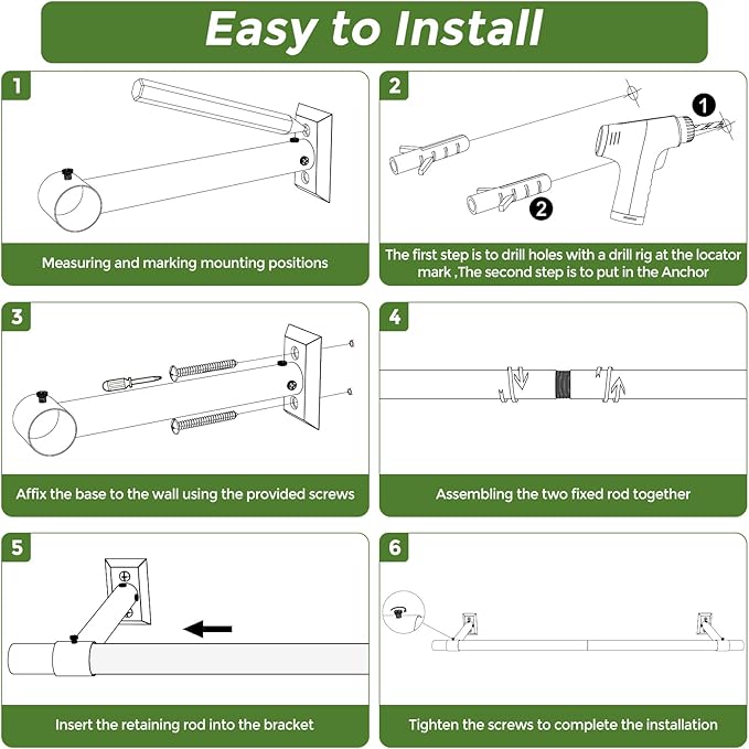 Hanging Planters for Indoor Plants, 32 Inch Heavy Duty Plant Hanger Indoor, 1 Inch Diameter Metal Rod, Hanging Plant Holder for Window Wall, Matte Black, Square Flange Base, Pot Not Included