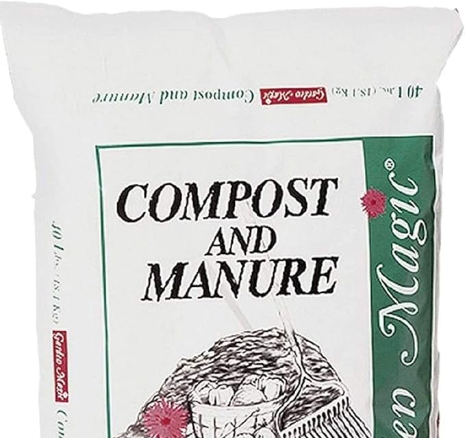 Michigan Peat Compost and Manure Blend, Garden Magic Mix with Odor-Free Blend, 40 Lbs - Outdoor Lawn and Gardening Mixture with Nutrients and Minerals for Soil Potting and Planting