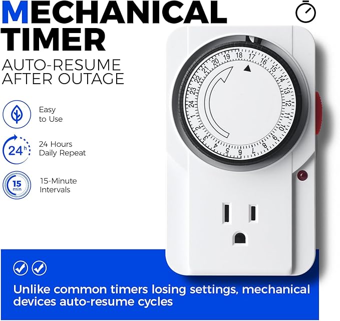 Barrina TX-S60 4FT Grow Light for Indoor Plants, 240W(4 x 60W, 1680W Equivalent), High PPFD, Full Spectrum with 660nm Red LEDs, Mechanical Timer, Linkable, Hanging Plant Light for Seedling, 4 Packs