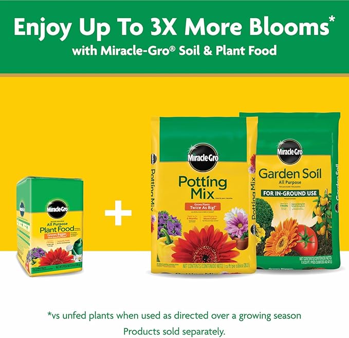 Miracle-Gro Water Soluble All Purpose Plant Food, Fertilizer for Indoor or Outdoor Flowers, Vegetables or Trees, 8 oz.